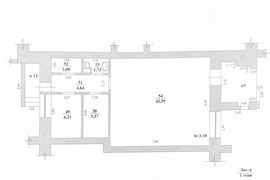 Помещение 62,62 м² с арендаторами, го...