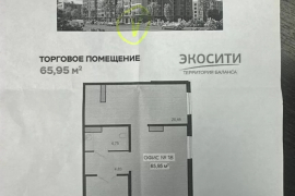 Помещение 66 м² на 1-й линии в ЖК «Эк...